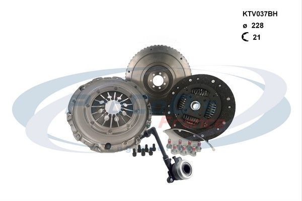 Pièce auto kit embrayage et volant moteur ev122h (4 pièces)